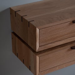 Handcrafted Floating Oak 4 Drawer Console Table by SUM Furniture