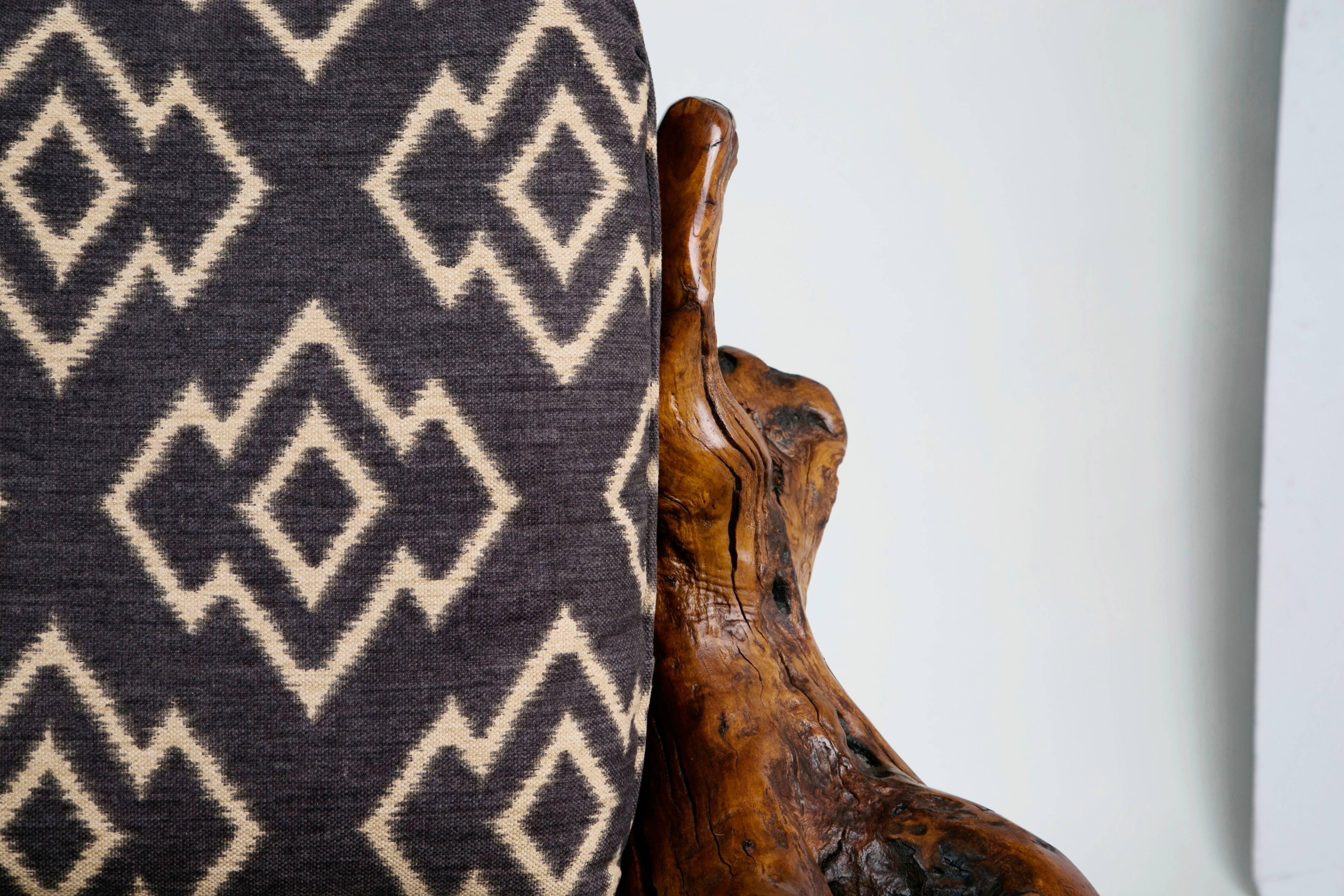 Fauteuil artisanal Freeform Live Slab Burl Redwood Style Daryl Stokes 2
