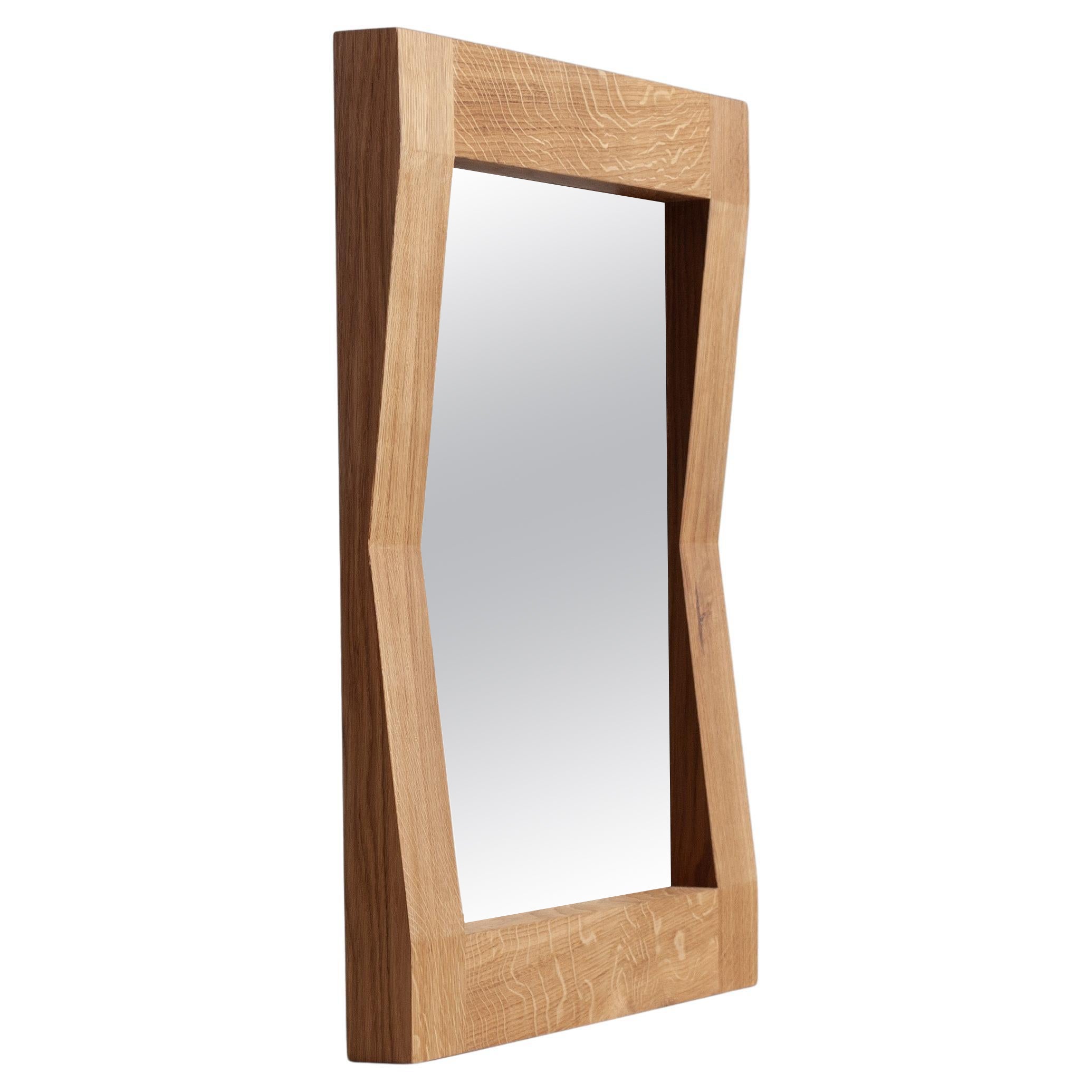 Handcrafted Furrow Mirror by SUM Furniture in Quartersawn Oak