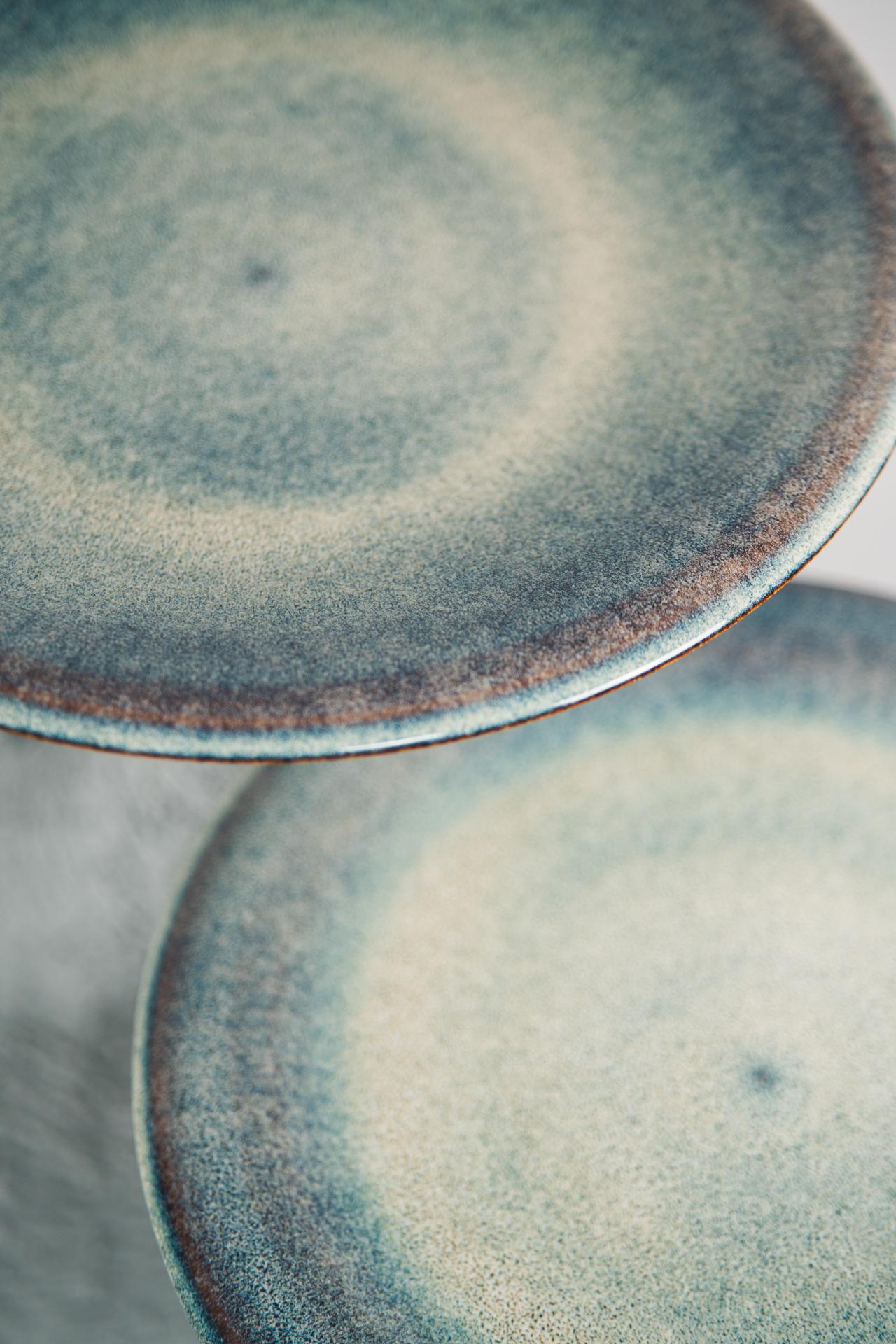 Handcrafted Glazed Mushroom-Inspired Side Table 