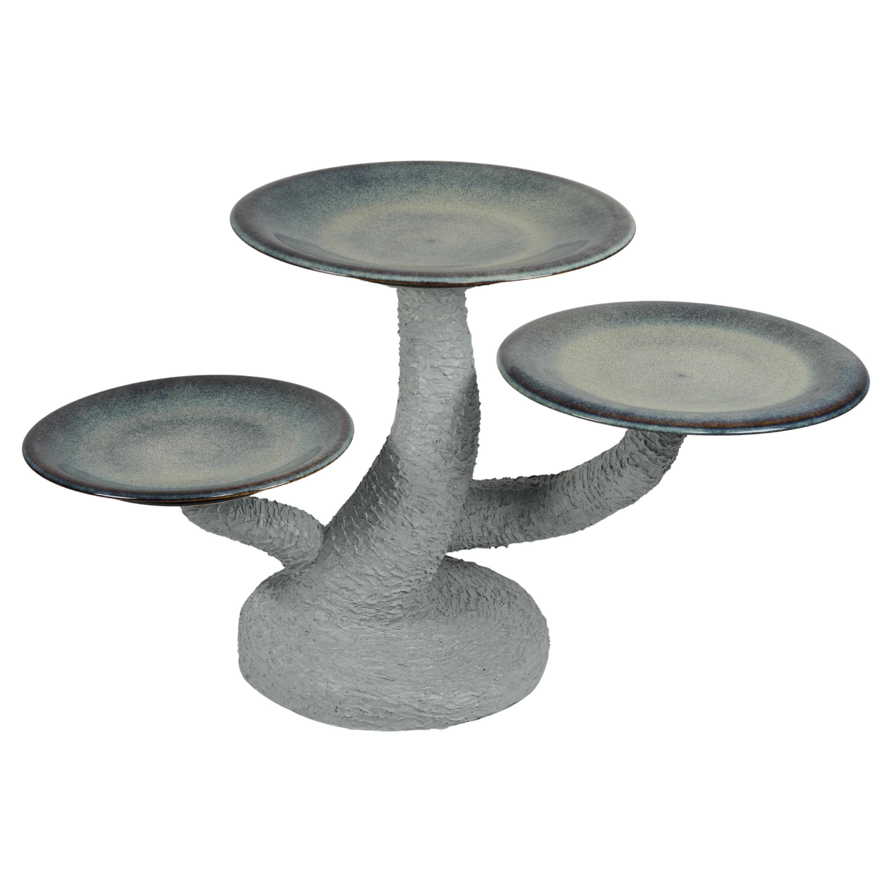 Kinoko is more than a single object; it is a series of side tables exploring diverse interpretations of mushrooms and their organic presence in interior spaces. Inspired by the question of how we perceive nature through our own perspective, the