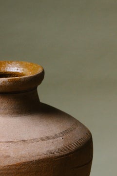 Handcrafted Glazed Rim Terracotta Vase