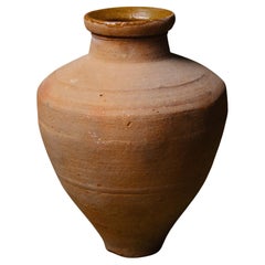 Handcrafted Glazed Rim Terracotta Vase