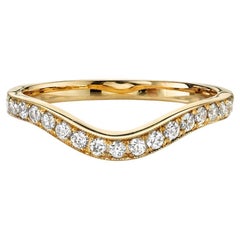 Handcrafted Grace Curved Half-Eternity Band by Single Stone