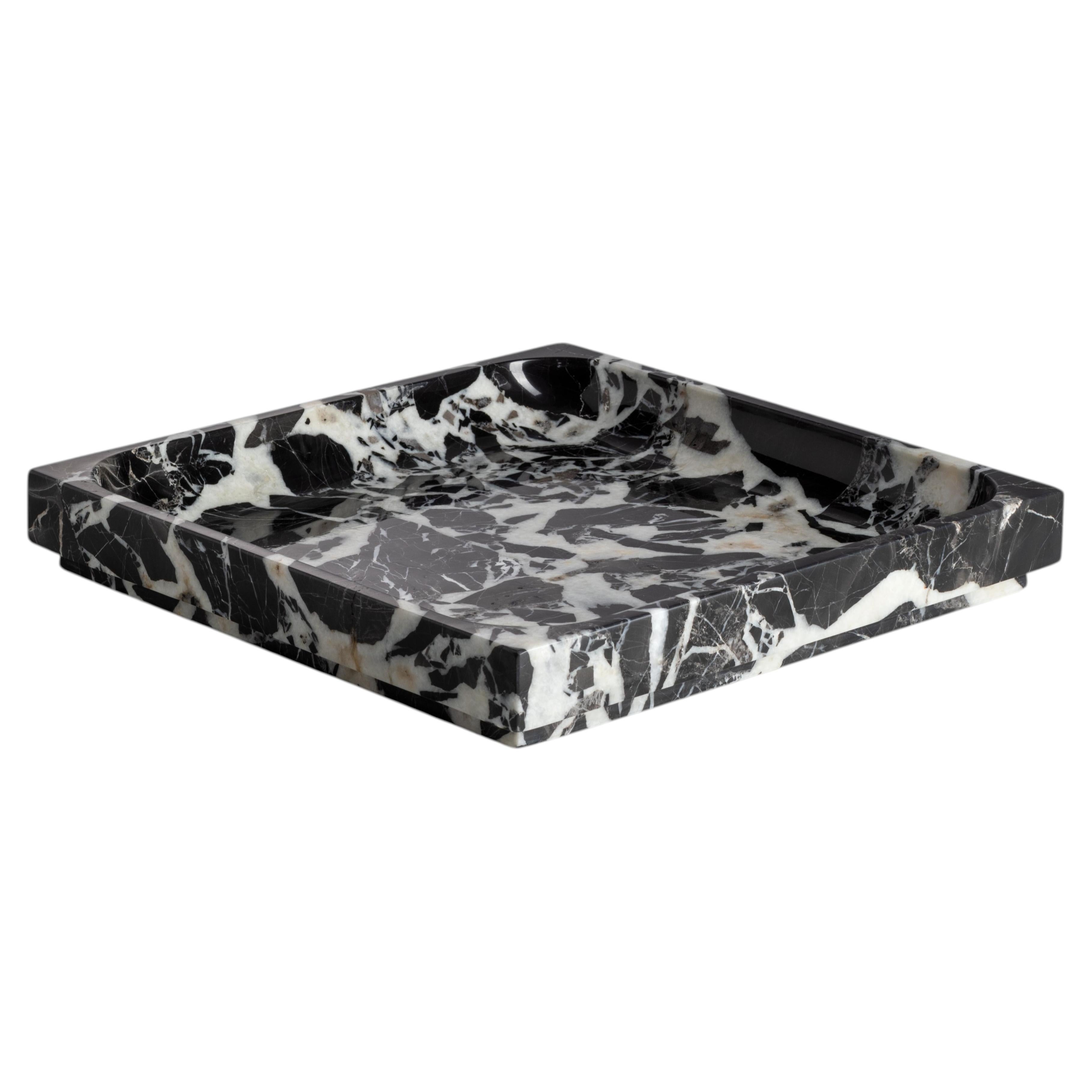 Handcrafted Grand Antique Marble Square Tray