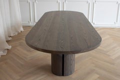 Handcrafted Graphite Ash Barrow Dining Table 120"L by Mary Ratcliffe Studio