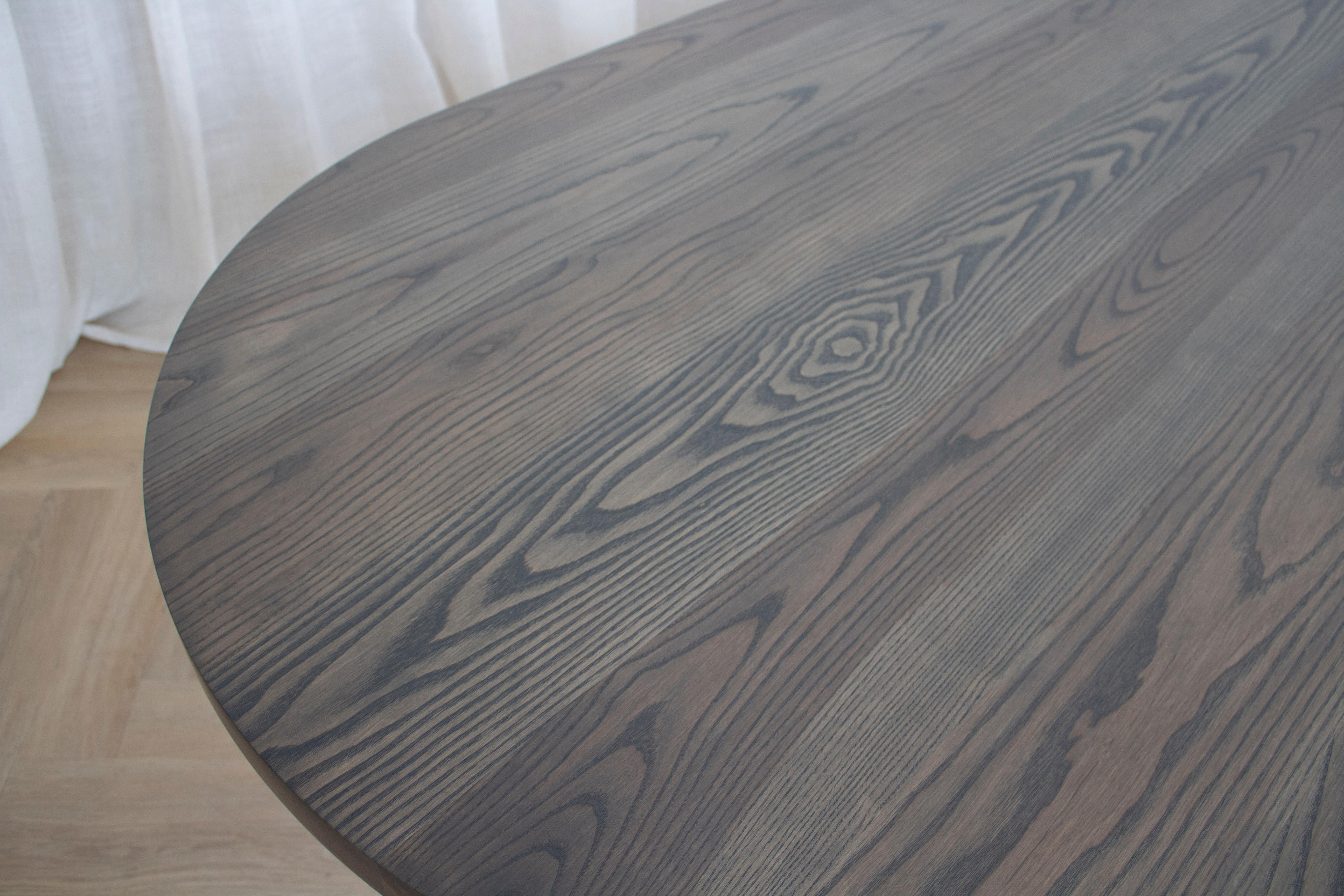 Modern Handcrafted Graphite Ash Barrow Dining Table 96