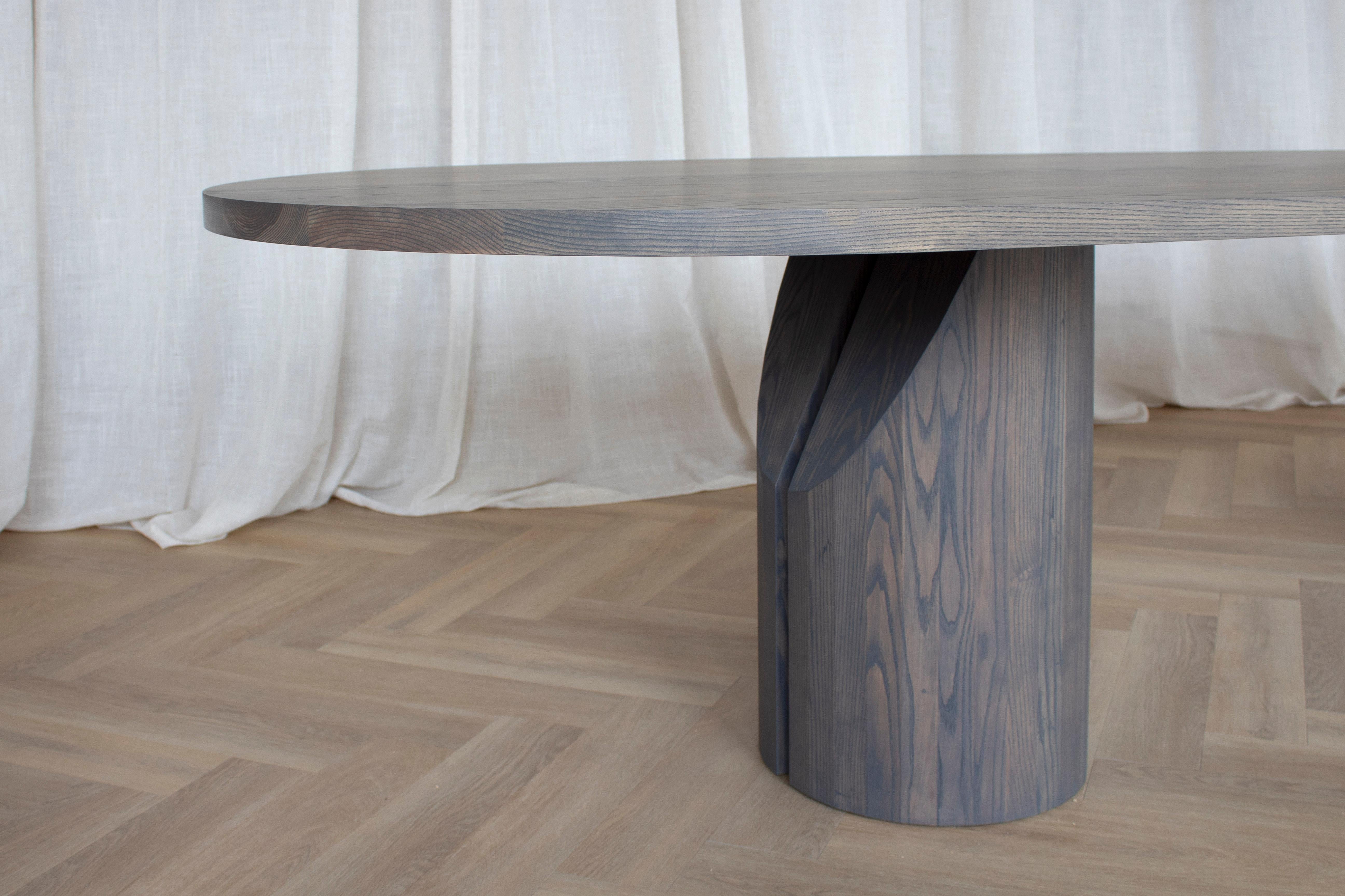 Canadian Handcrafted Graphite Ash Barrow Dining Table 96