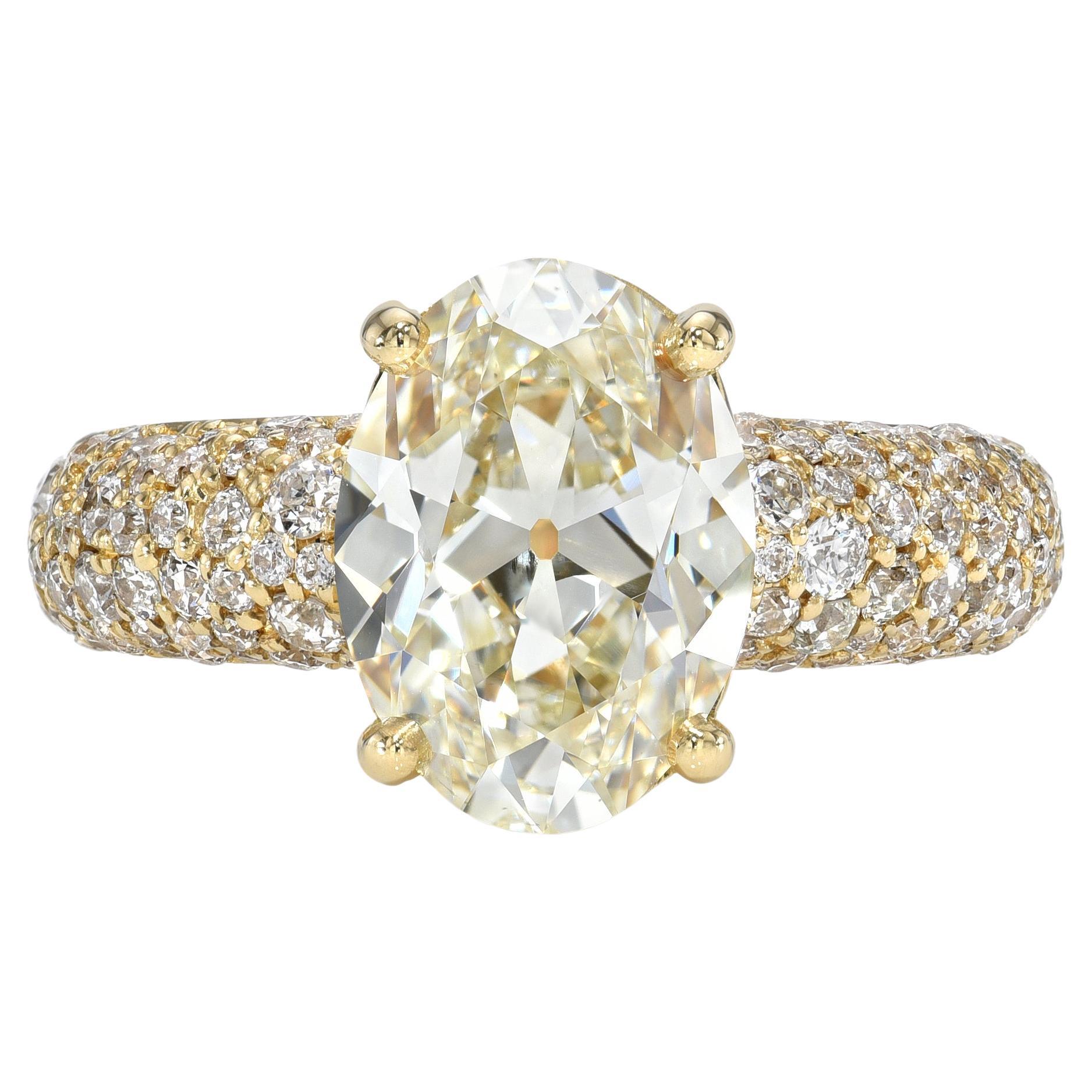 Handcrafted Gretchen Oval Cut Diamond Ring by Single Stone