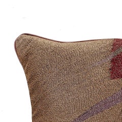 Handcrafted Hand Embroidered Metallic Silk Yarn Pillows Infinity Star Design