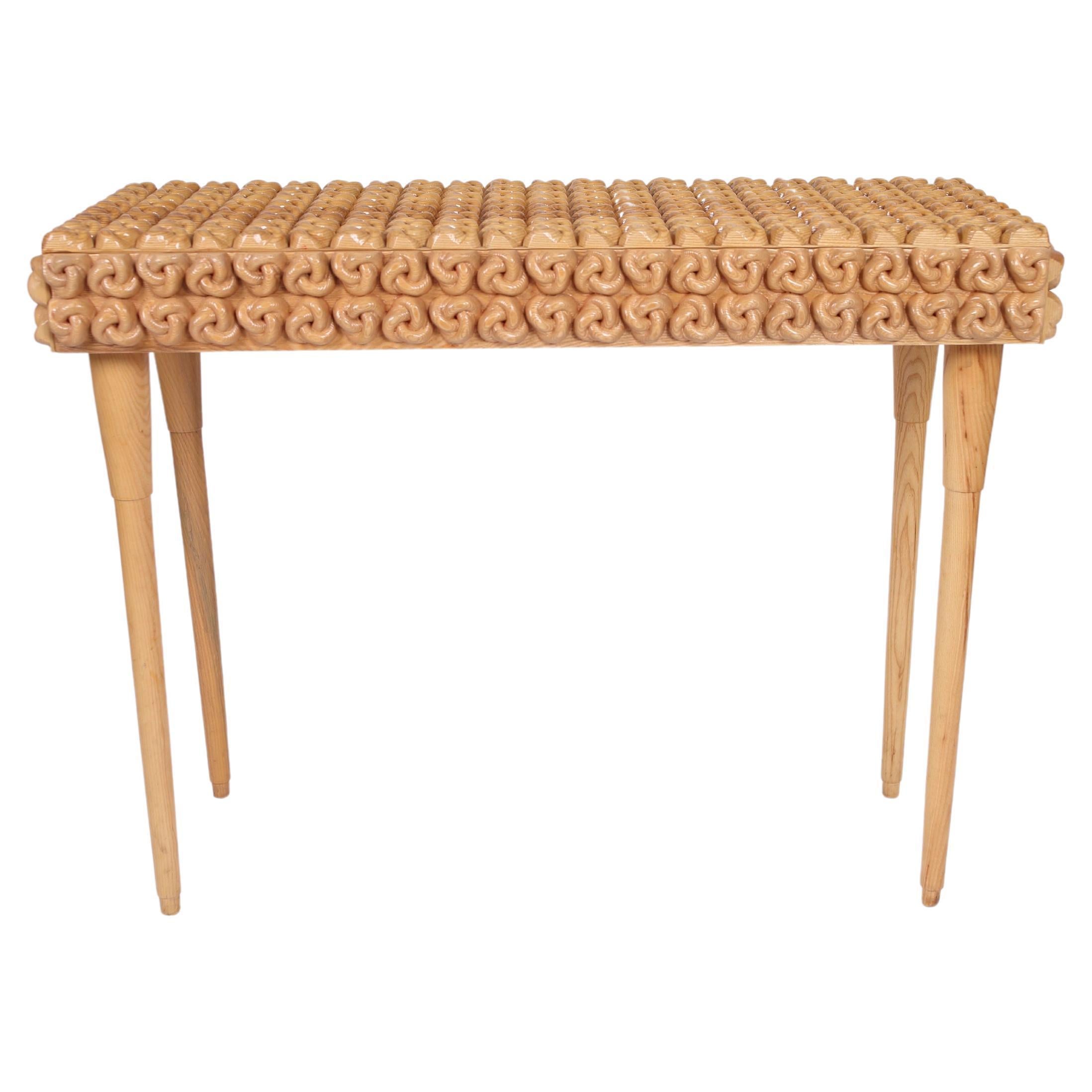 Discover elegance and function with this Handcrafted Solid Ash Wood Console Table. Designed to blend with various interior styles such as Mid-Century Modern, Scandinavian, Industrial, and Hollywood Regency, this luxury console table features an