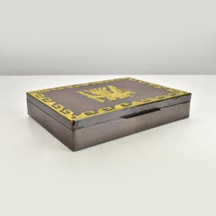 Handcrafted Heavy Copper Jewelry Box with Inka Aztec Brass Inlay by Vicky, Peru