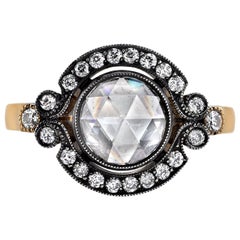 Handcrafted Holly Rose Cut Diamond Ring by Single Stone