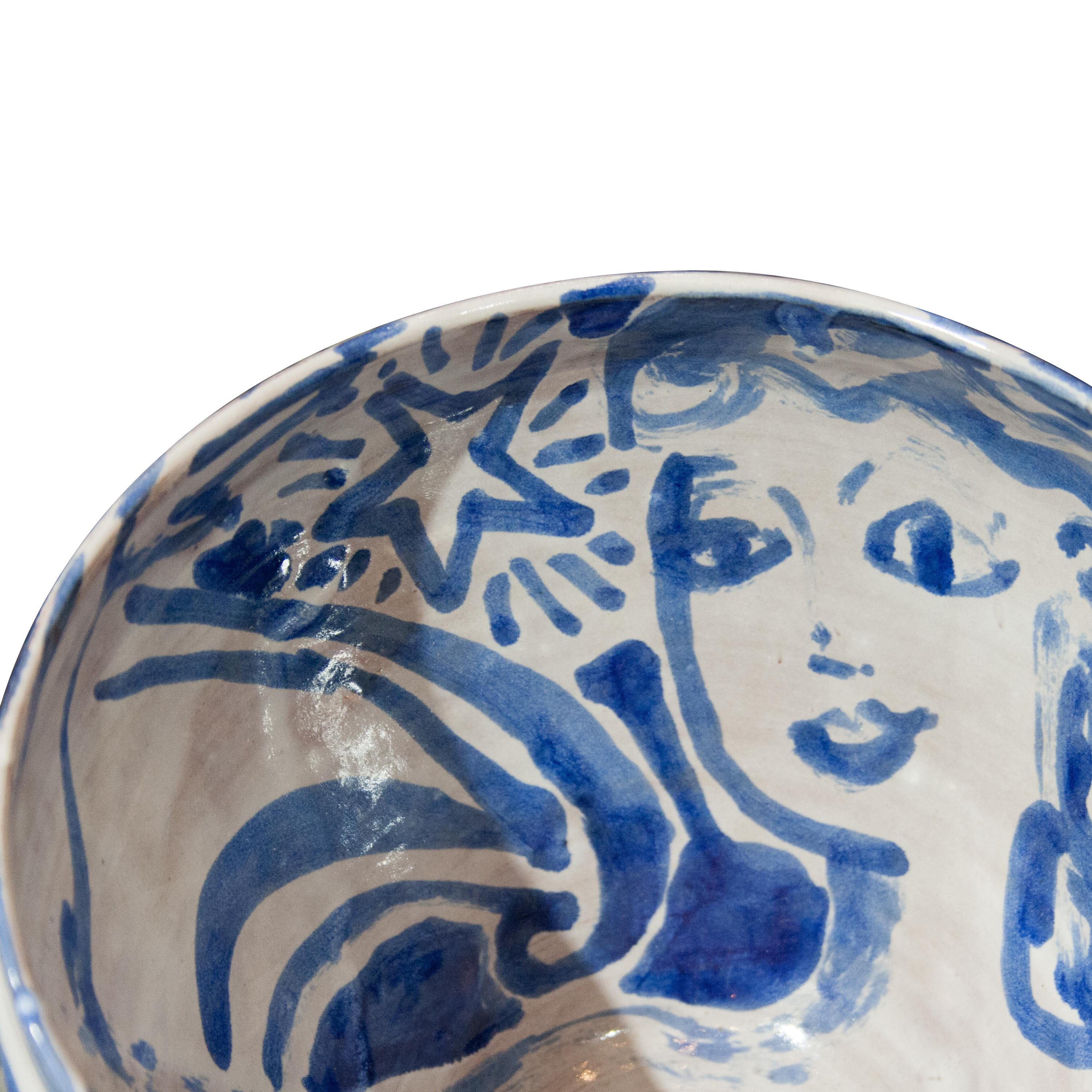 Handgefertigte illustrierte Keramik von Mathew, Spanien, 2021 (Moderne) im Angebot