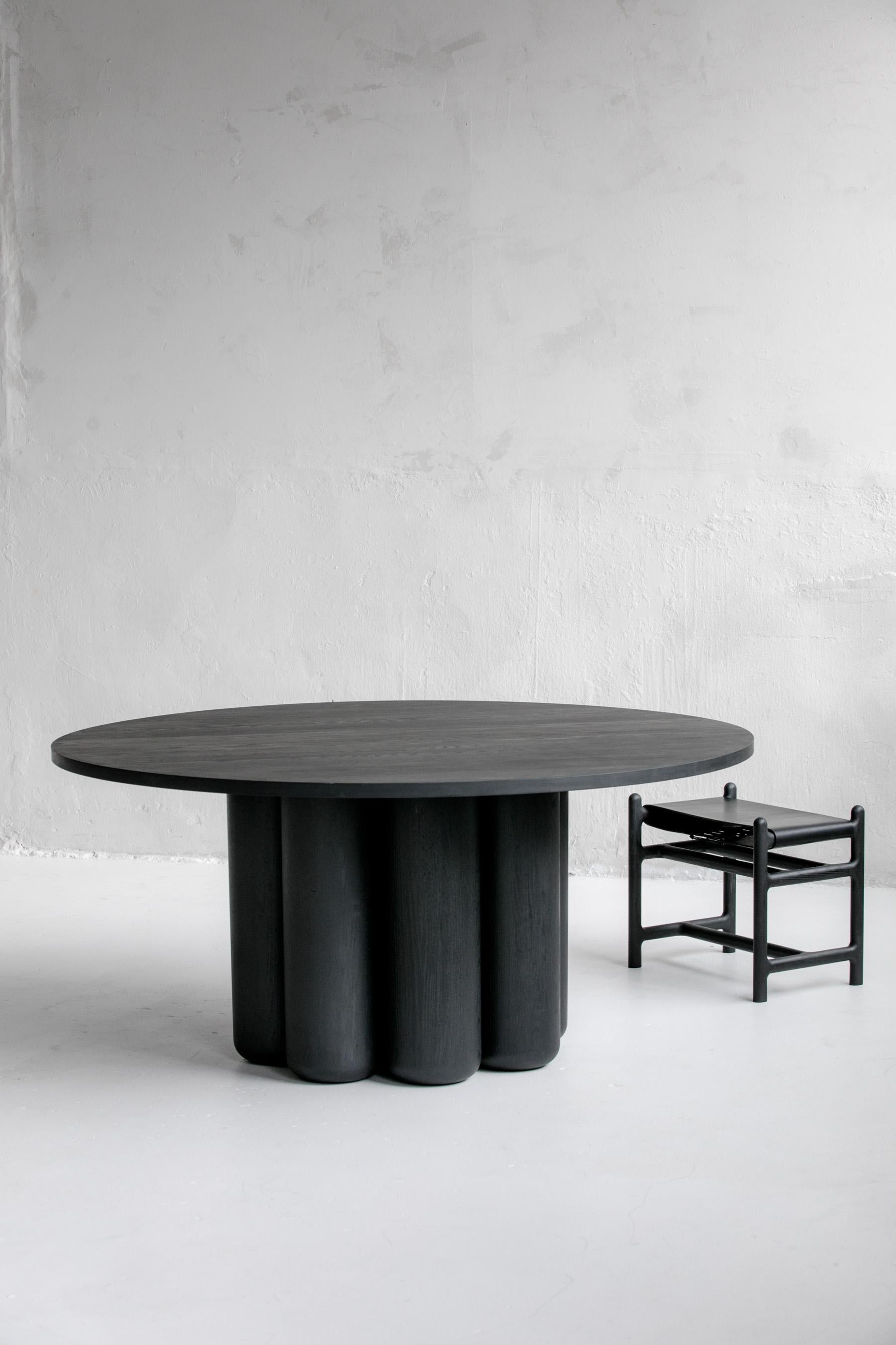 Canadian Handcrafted Ina Dining Table in Blackened Oak 54