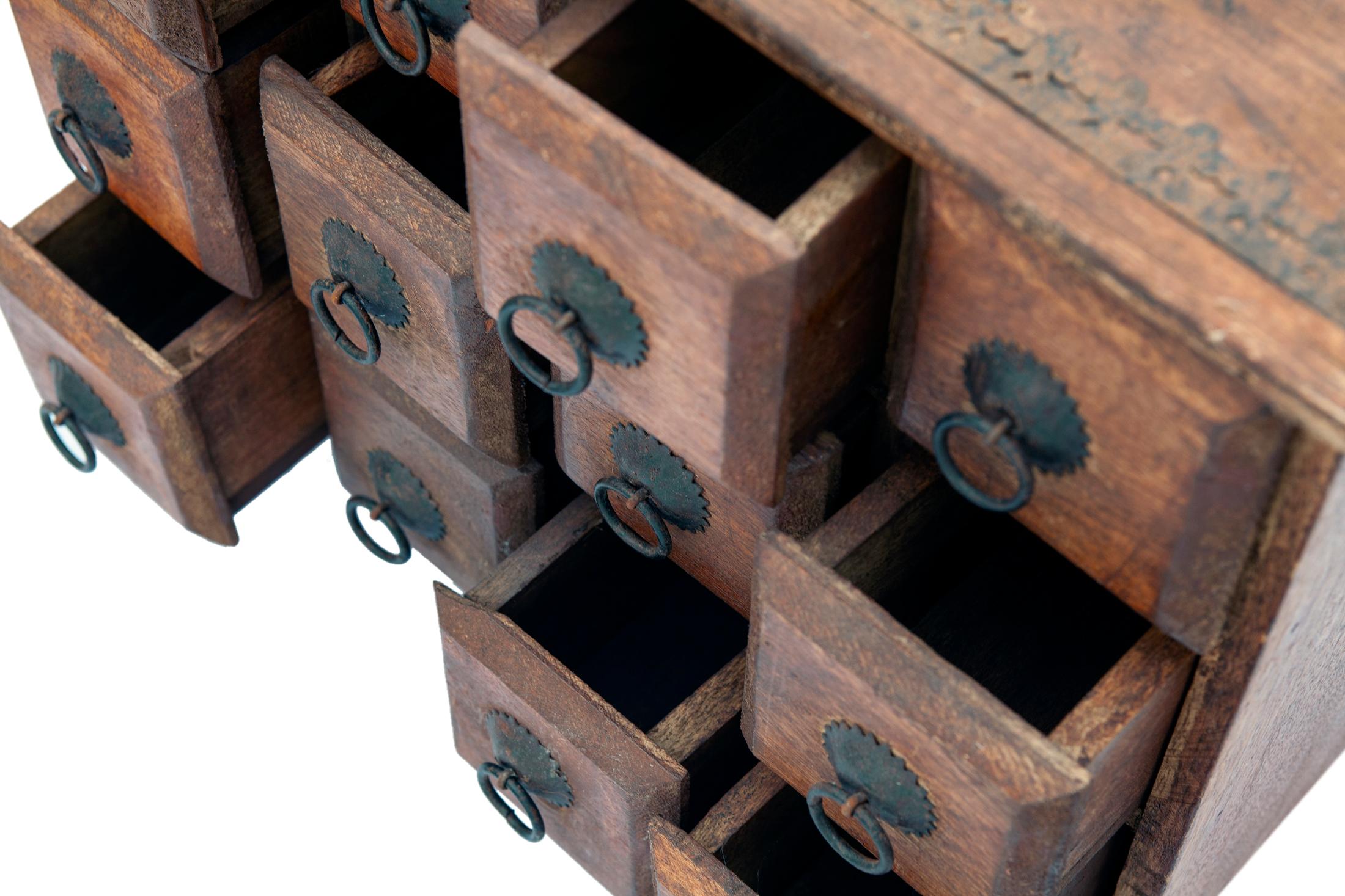 20th Century Handcrafted Indonesian Apothecary Chest