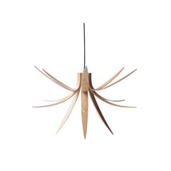 Artesanal, "Iris", Lámpara de techo de roble de Macmaster, Reino Unido, 2020