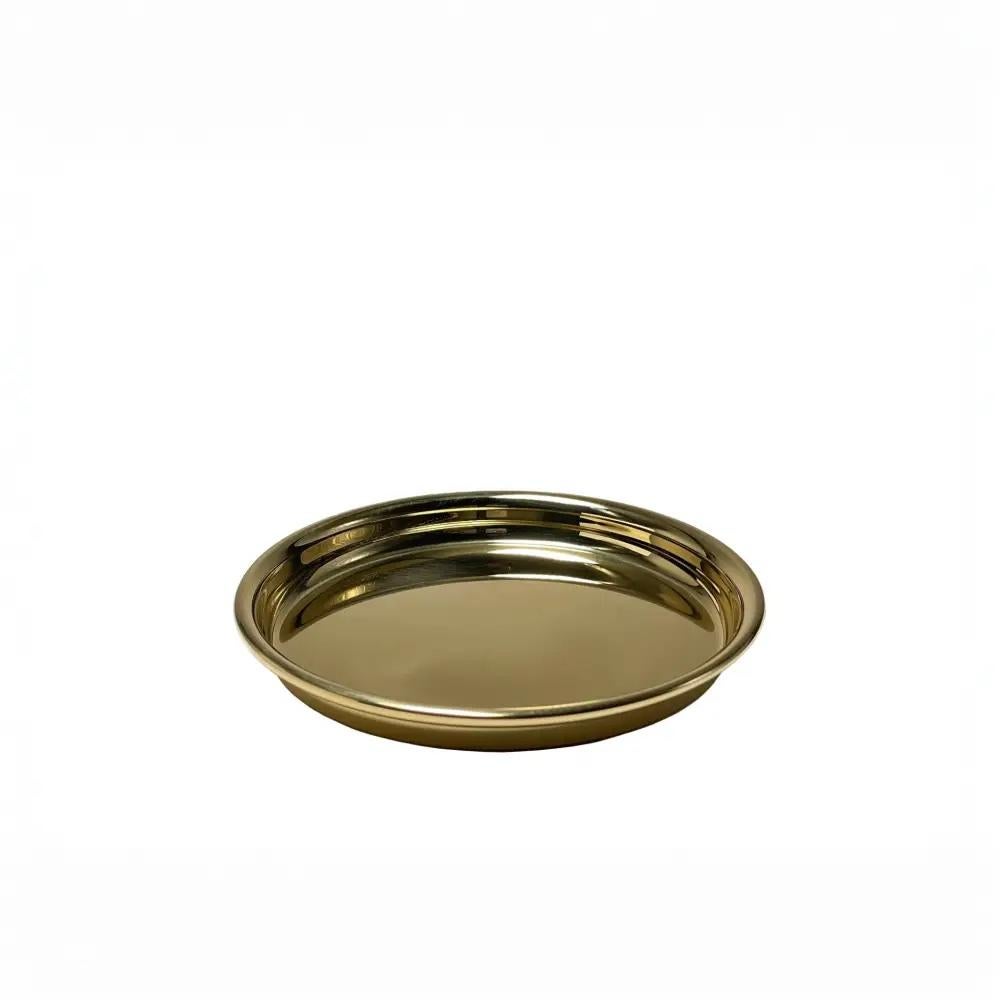 Handcrafted Italian Brass Coasters, Set of 12, Contemporary Design In New Condition For Sale In Milano, Lombardia