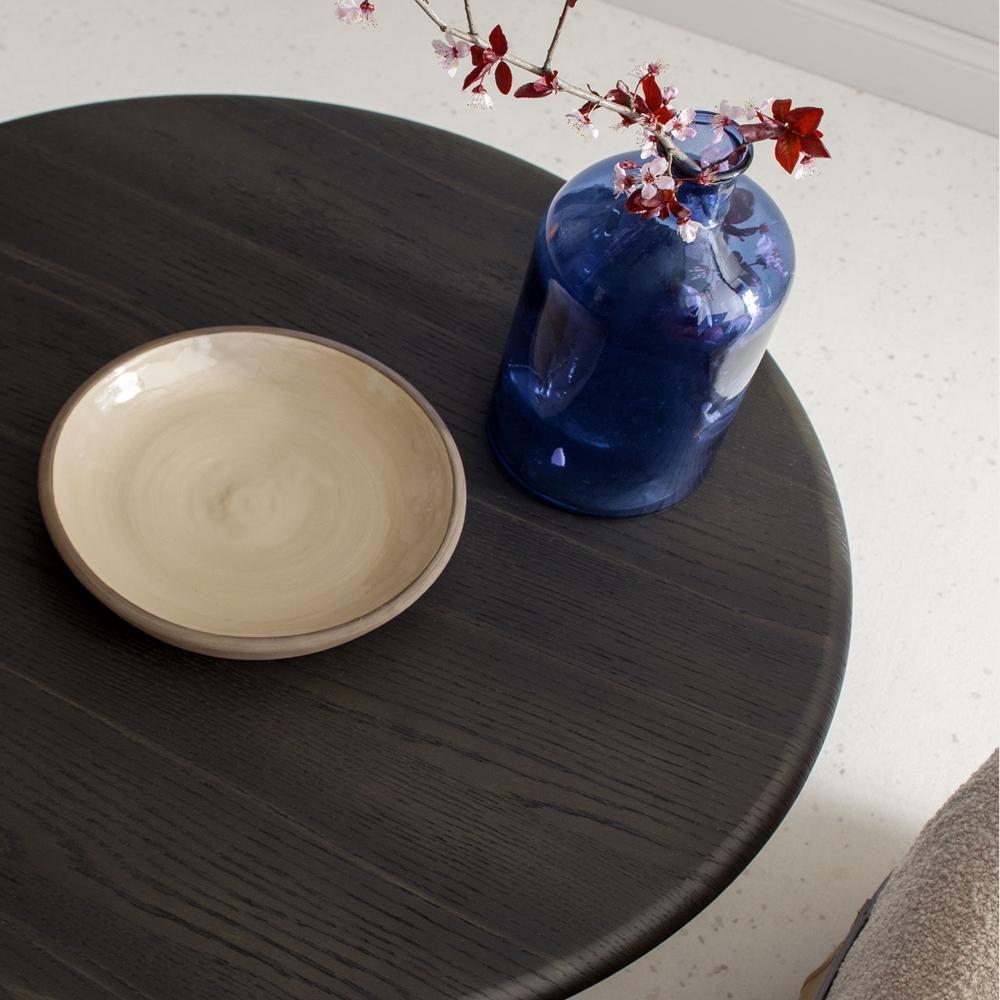 TERRA Handcrafted Italian Clay and Oak Coffee Table with Terracotta Accents For Sale 1