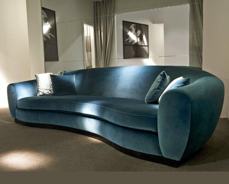 Contemporary Italian Sofa in High Quality Velvet For Sale at 1stdibs