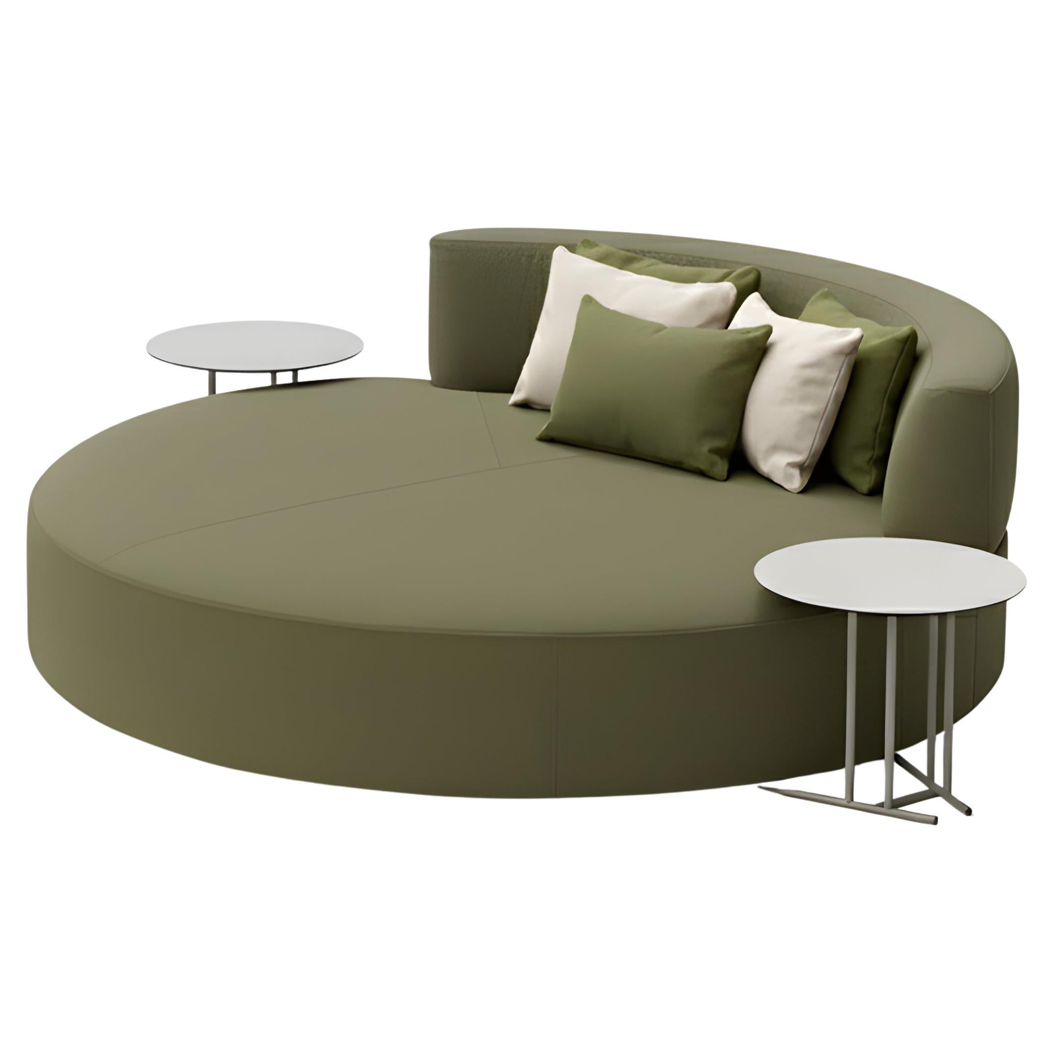 Handcrafted Italian Outdoor Daybed with Cushions, Metal & Wood Design