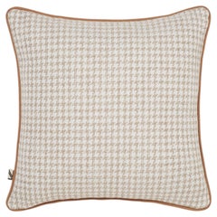 Handgefertigtes italienisches Outdoor-Kissen mit Hahnentrittmuster, hergestellt in Italien