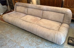 Handcrafted Italianate Nubuck Leather Sofa by J&P Custom Upholstery