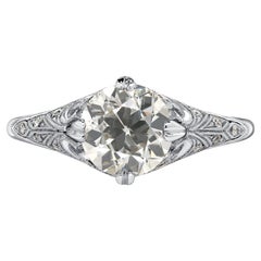 Handcrafted Itzela Old European Cut Diamond Ring by Single Stone