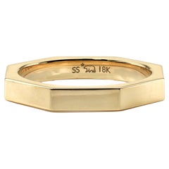 Fascia ottagonale grande Jacqueline in oro 18 carati realizzata a mano da Single Stone