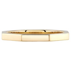 Handcrafted Jacqueline Small Octagonal 18K Gold Band by Single Stone