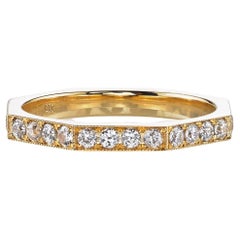 Handcrafted Jacqueline Small Pavé Set Eternity Band by Single Stone