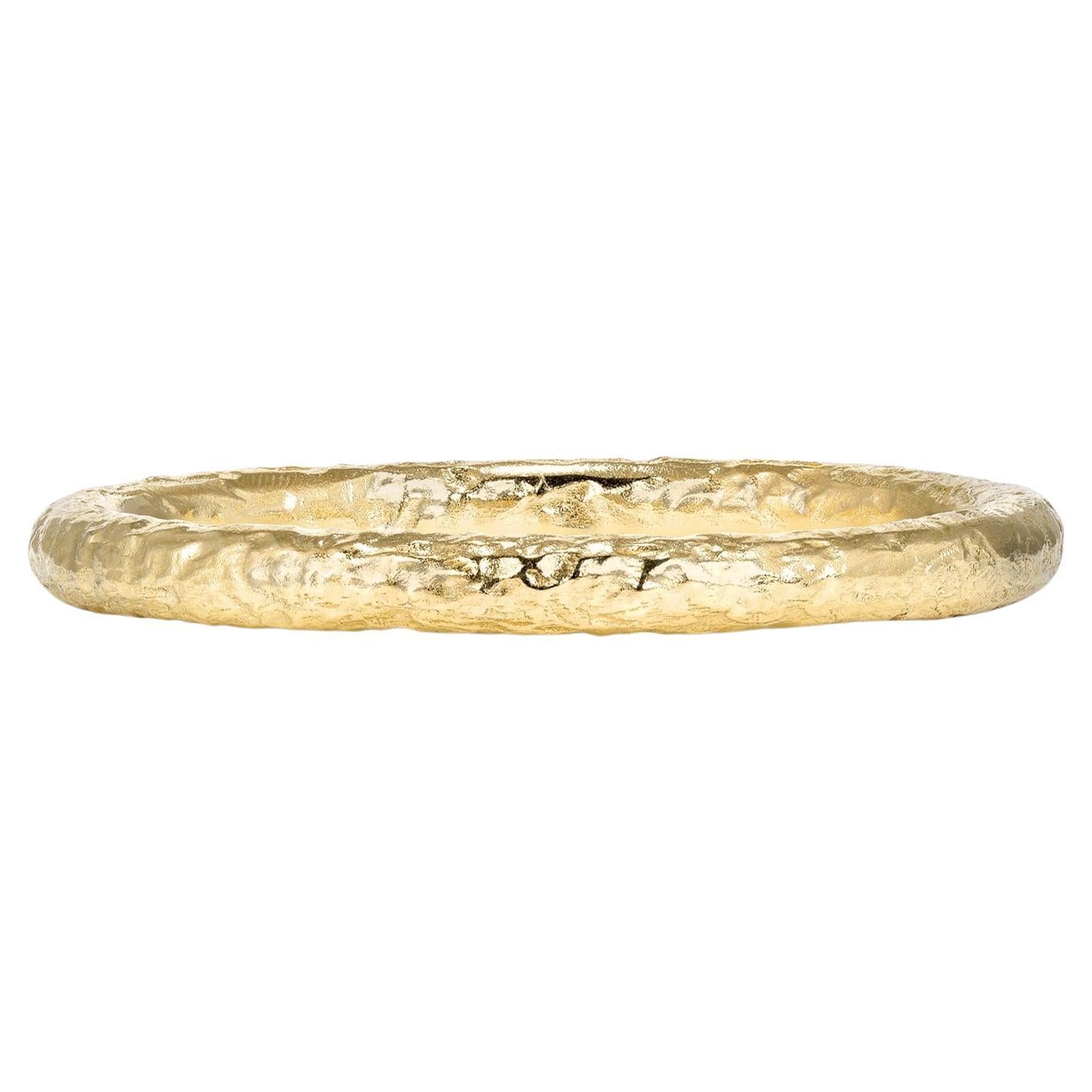 Handcrafted Jane Large Band in 22K Gold by Single Stone For Sale