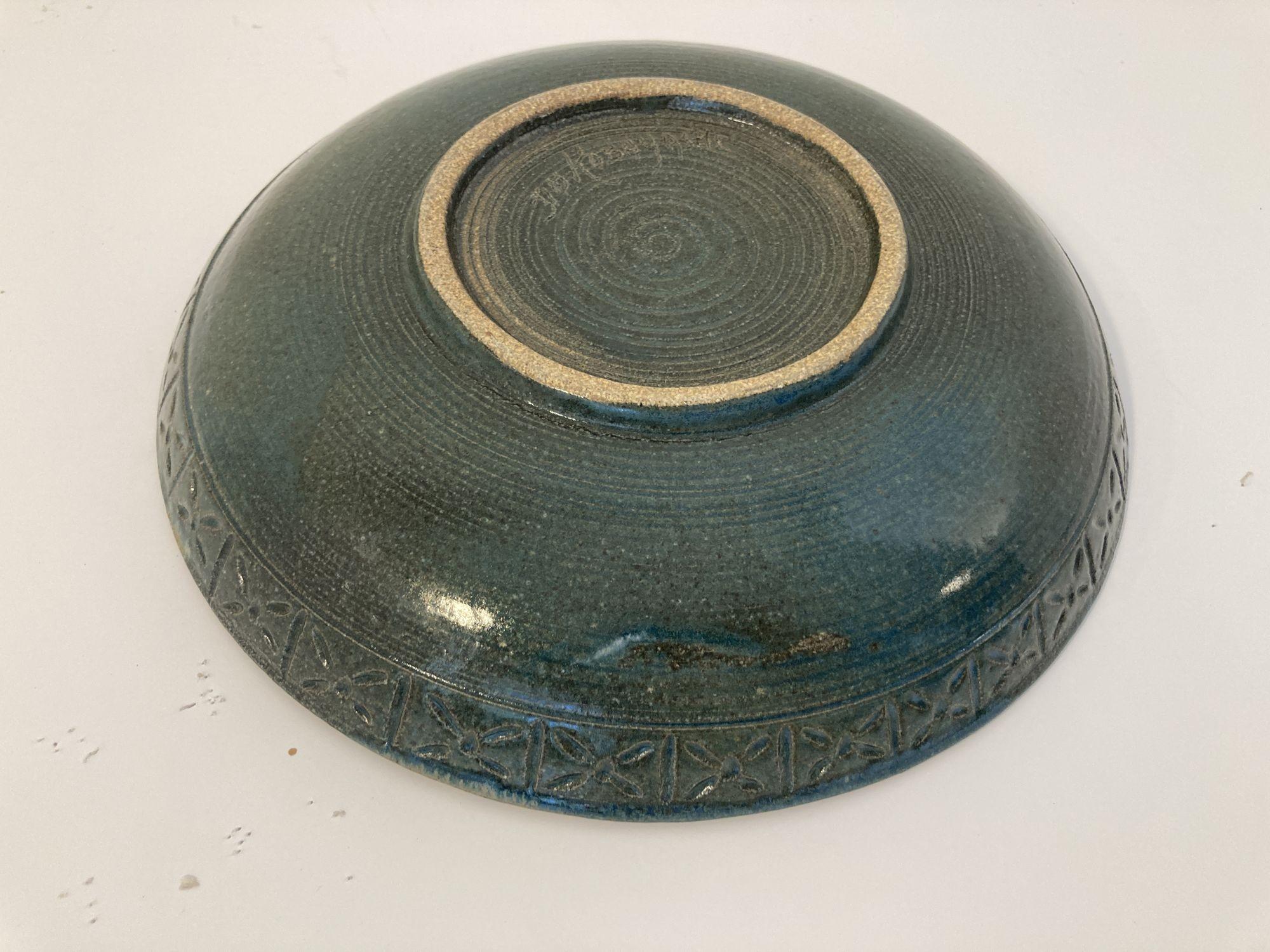 Handcrafted Japanese Ceramic Bowl Signed Jin Kobayashi For Sale 2