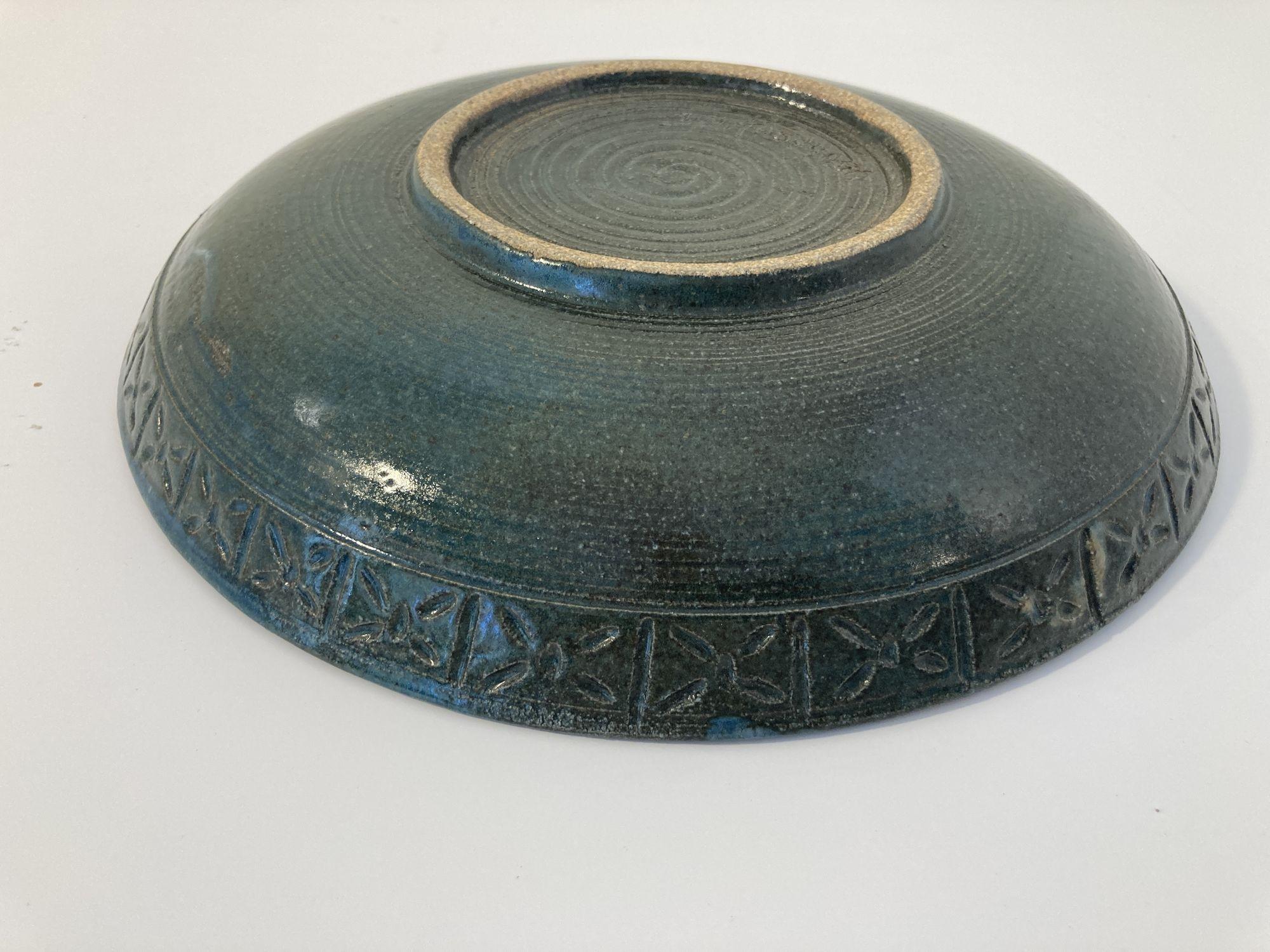 XX secolo Ciotola artigianale in ceramica giapponese firmata Jin Kobayashi in vendita