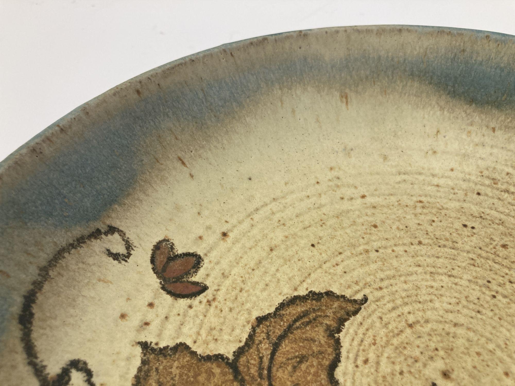 Handcrafted Japanese Ceramic Bowl Signed Jin Kobayashi For Sale 7