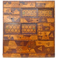 Handcrafted Japanese Marquetry Cabinet