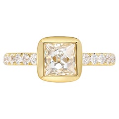 Handcrafted Karina French Cut Diamond Ring by Single Stone