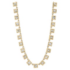 Handcrafted Karina Riviera French Cut Diamond Necklace by Single Stone