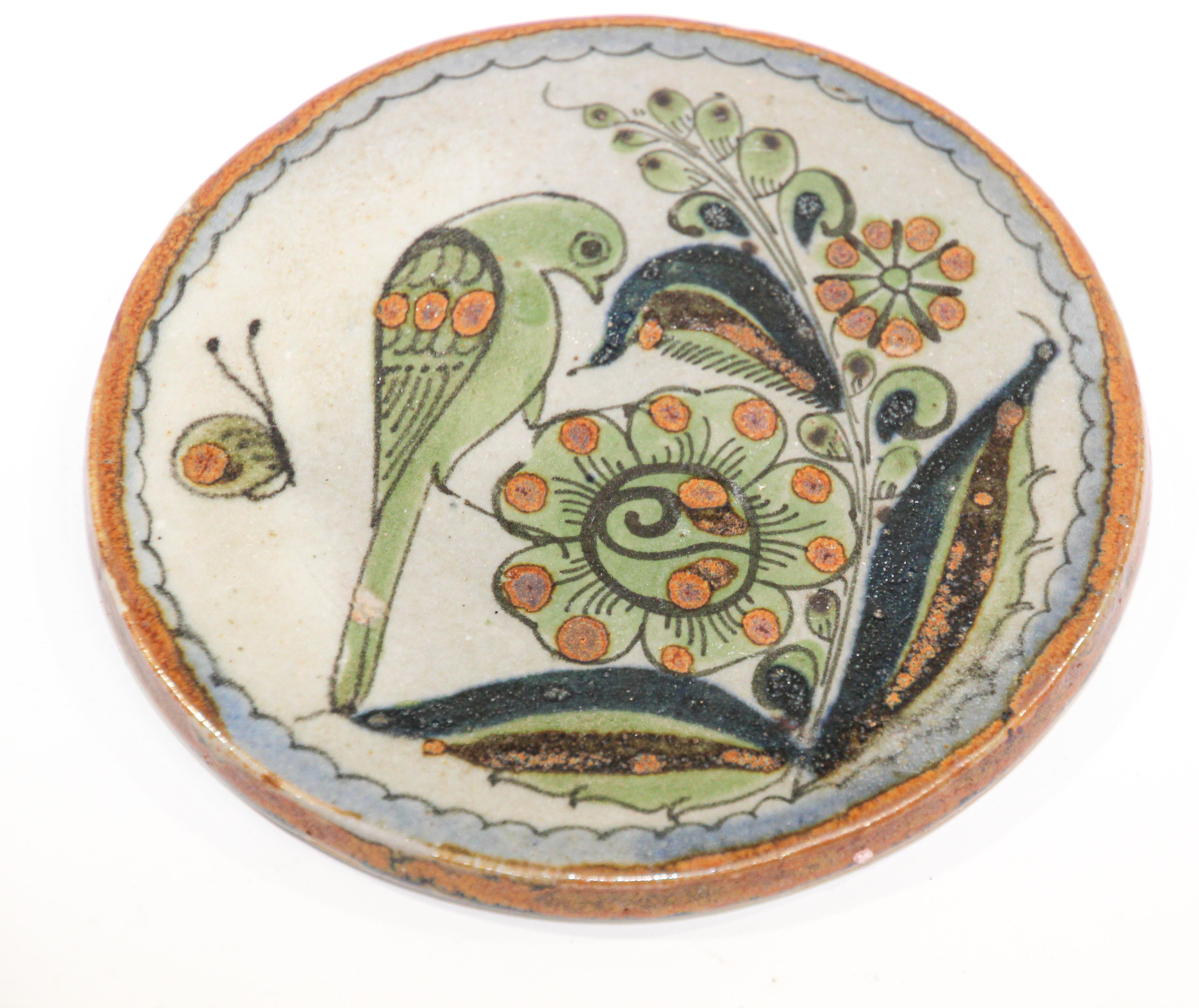 Ceramic Handcrafted Ken Edwards Small Tonala Mexico Folk Art Pottery