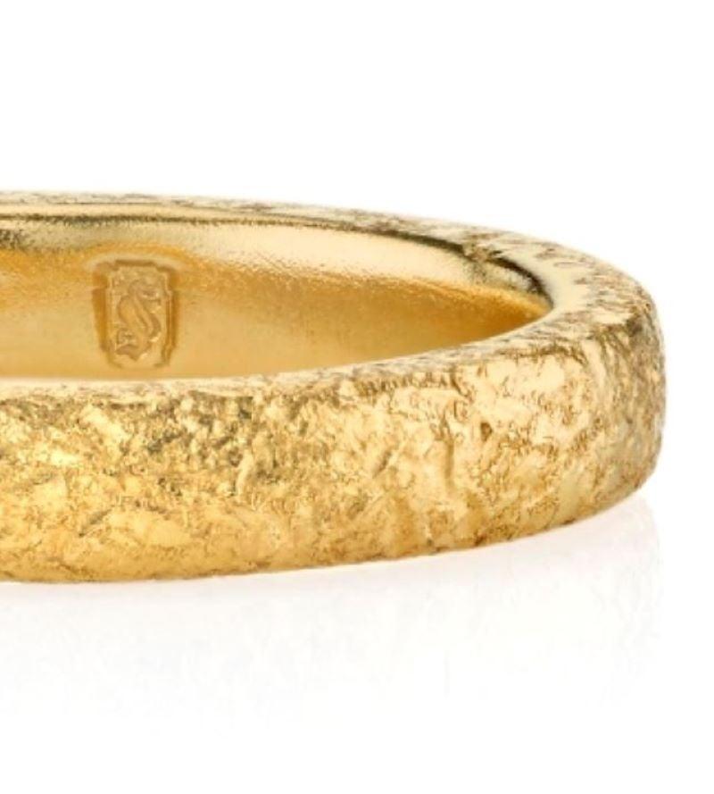 For Sale:  Handcrafted Faye Band in 22K Yellow Gold by Single Stone 3