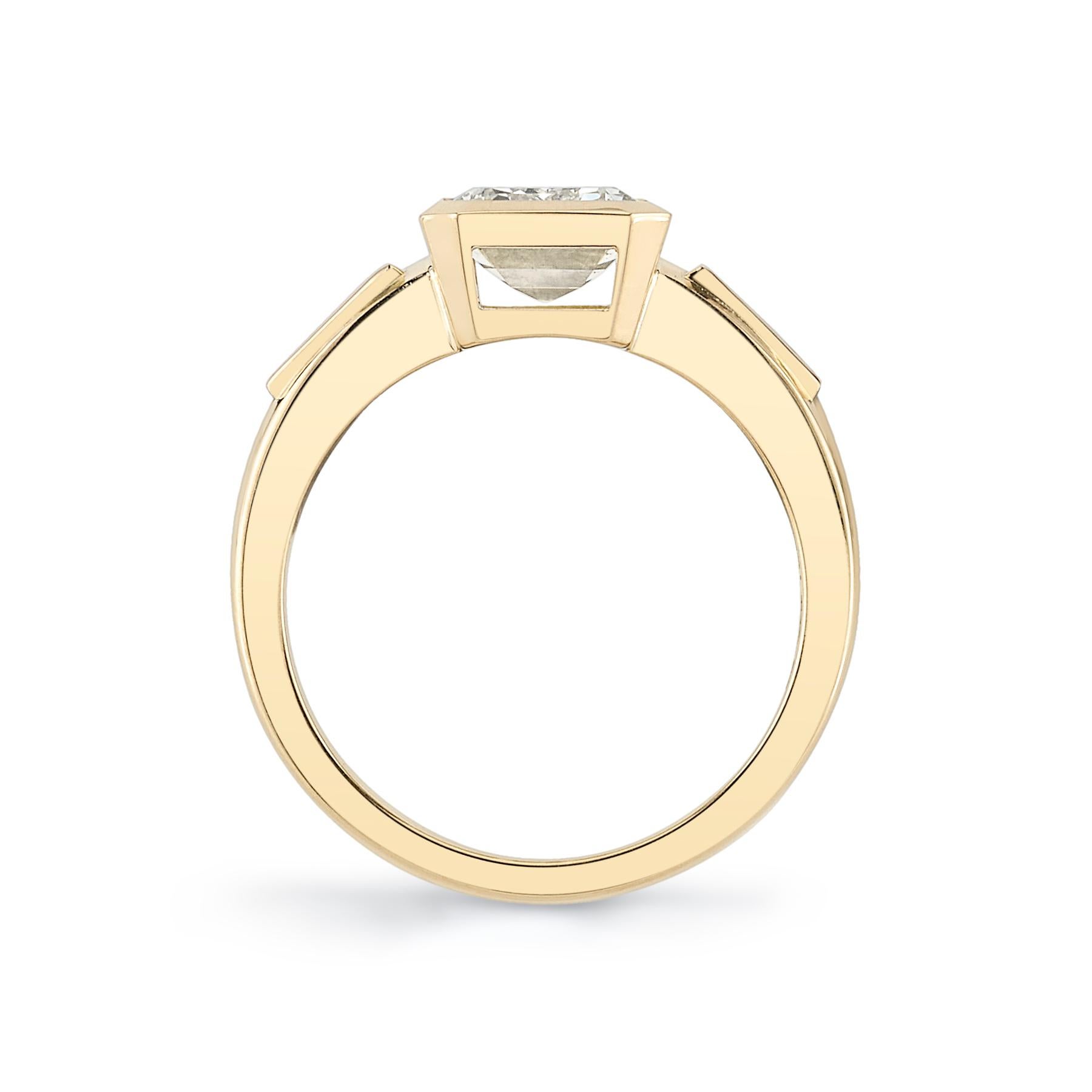 Handgefertigter Laurie-Diamantring mit Smaragdschliff von Single Stone im Zustand „Neu“ im Angebot in Los Angeles, CA