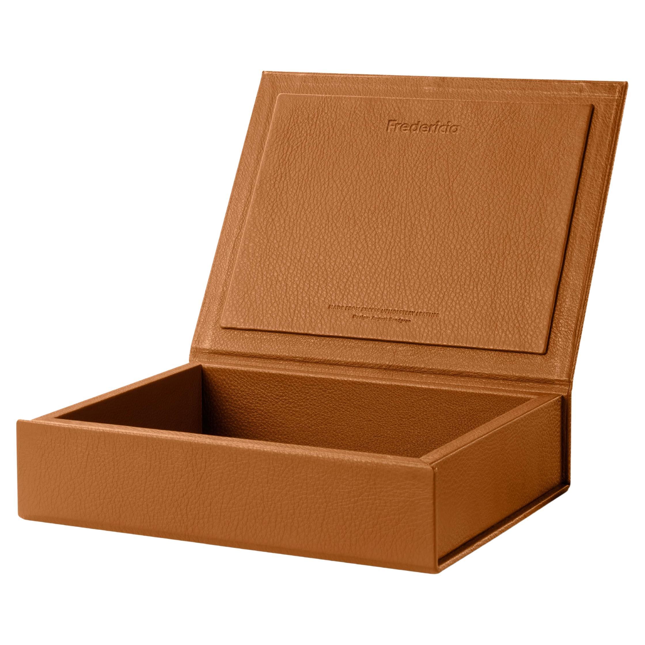 Handcrafted Leather Box Organizer, by August Sandgren for Fredericia For Sale
