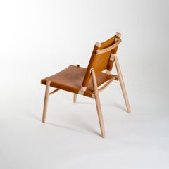 Handcrafted Leather Sling Easy Chair