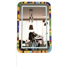 Aurea Led Light Mosaic Bathroom Mirror by Jonathan Amar Studio