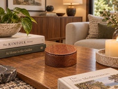 Handcrafted Leopardwood Covered Box, American Studio Craft, 1983
