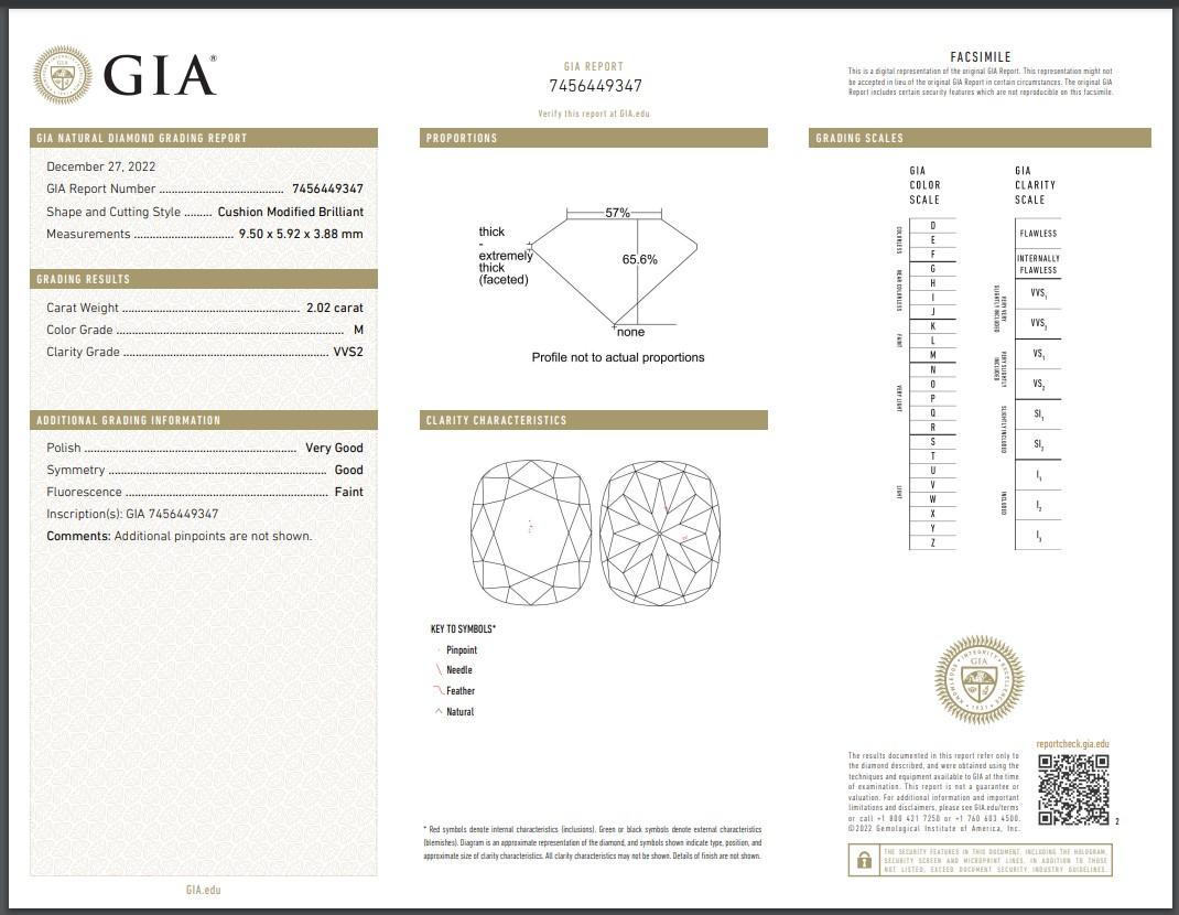 Handgefertigter Lila-Diamantring mit antikem Kissenschliff von Single Stone Damen im Angebot