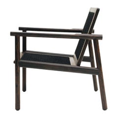 Sillón Artesanal de Edición Limitada de Madera de Ziricote con Tejido Hecho a Mano