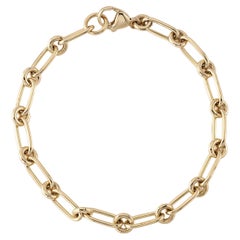 Handcrafted Lo Bracelet in 18K Gold by Single Stone