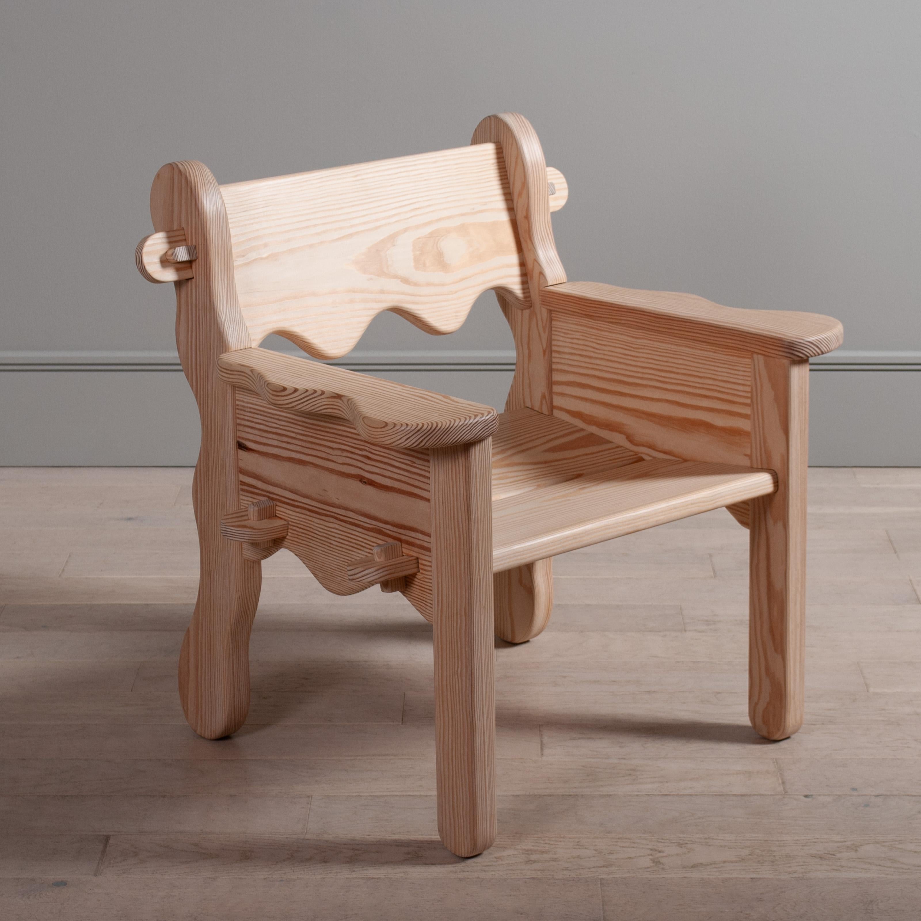Handcrafted Lounge Chair In New Condition For Sale In London, GB