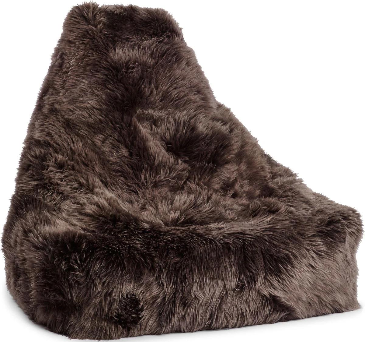 Mid-Century Modern Handcrafted Luxurious Sheepskin Beanbag Chair, Made in Denmark For Sale